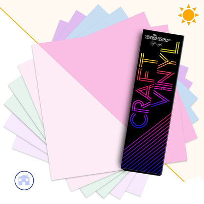 UV Color Changing Vinyl Sheets Pack / 6 Hojas De Vinil Cambian De Color Con Rayos UV Viniles Teckwrap