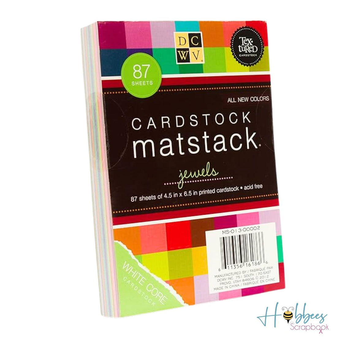 Single-Sided Mat Stack Jewels /  Block de Cartulina Multicolor 4.5&quot; Papel DCWV