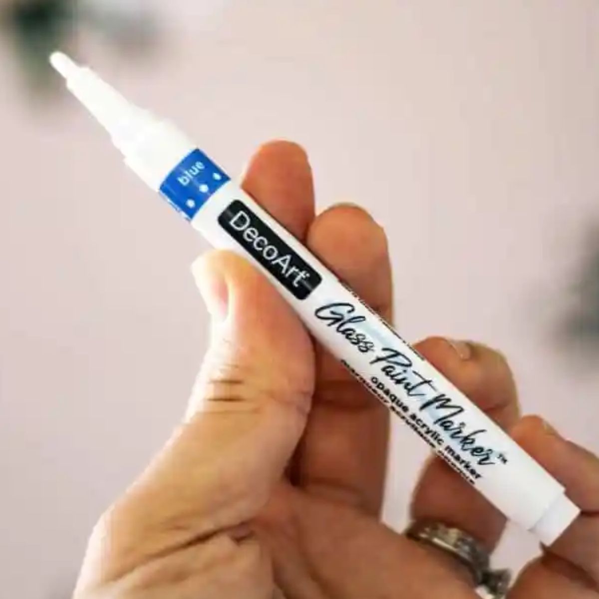 Glass Paint Marker White / Rotulador para Vidrio y Cerámica Blanco Vitral DecoArt