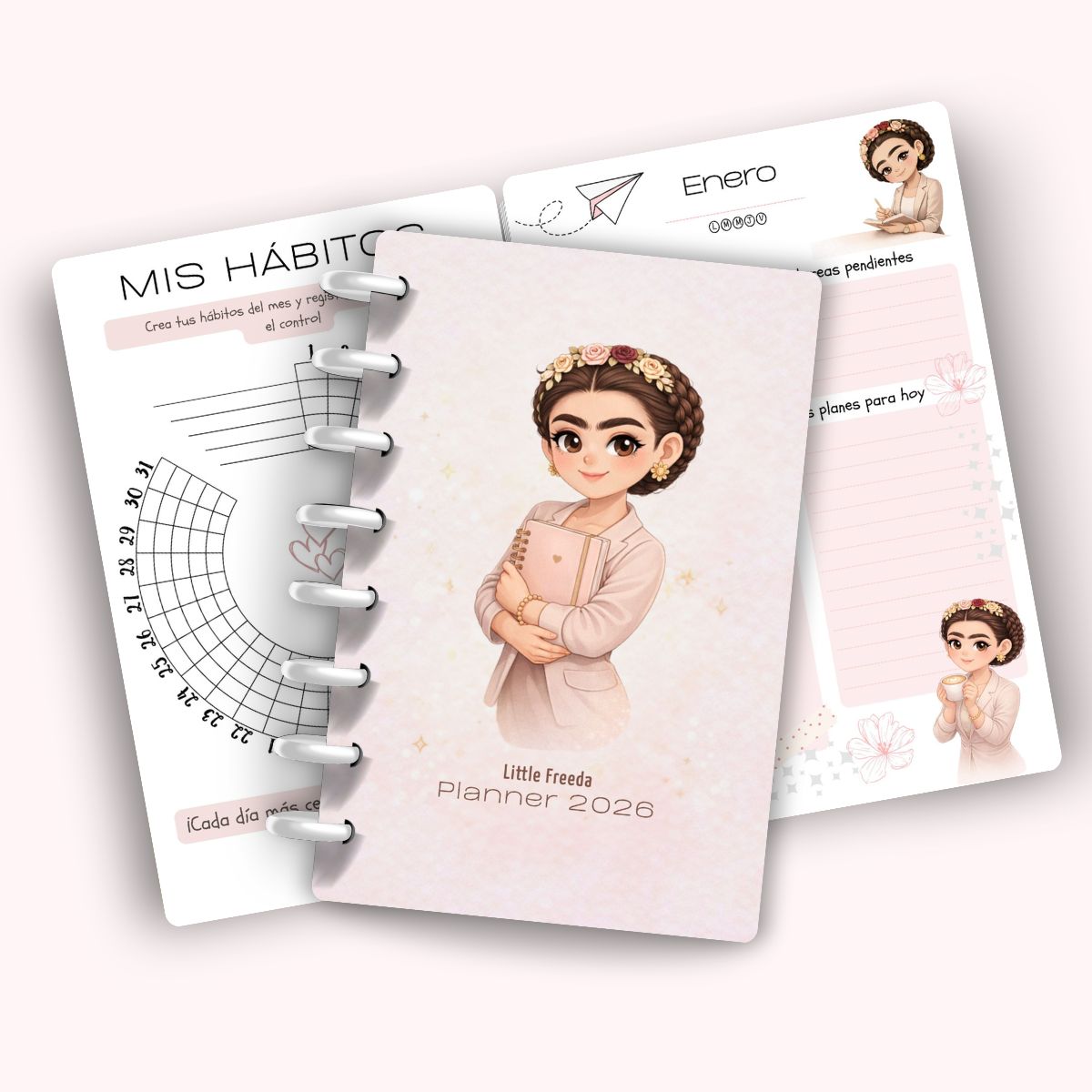 Archivo para Imprimir Agenda Perpetua Little Freeda™ Planea, Crea y Disfruta Archivo Digital Hobbees