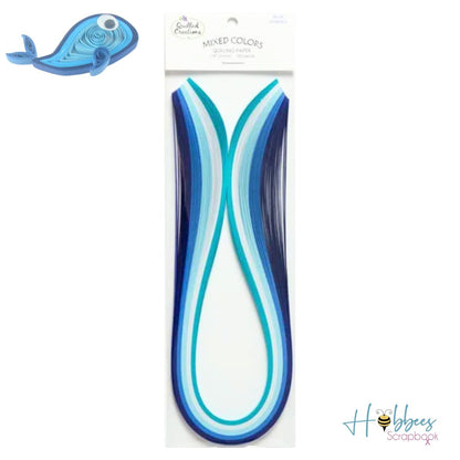 Quilling Paper Blue Shades / Tiras de Papel para Filigrana Azules Filigrana Quilled Creations