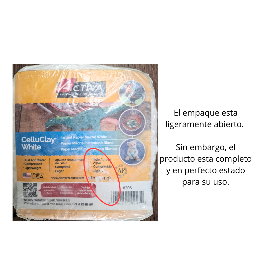 EA Cellu Clay / Papel Maché Instantáneo Modelado ACTIVA