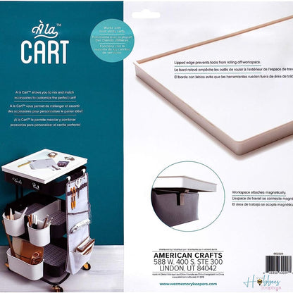 A La Cart Workspace White / Charola de Trabajo para Carritos Almacenamiento y Organización American Crafts