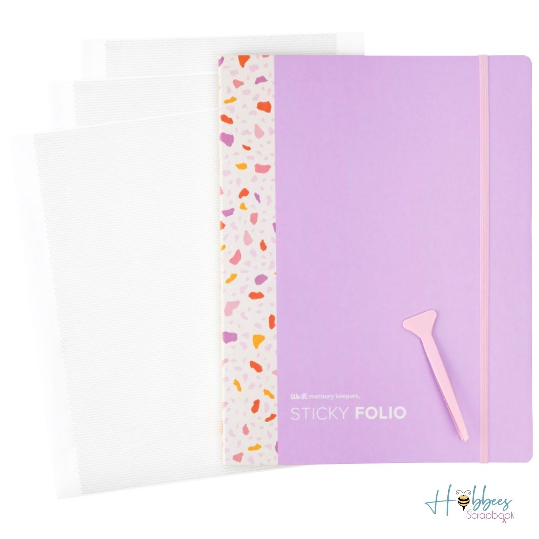 Sticky Folio / Carpeta Lila para Hacer Stickers Adhesivos / Pegamentos We R Makers