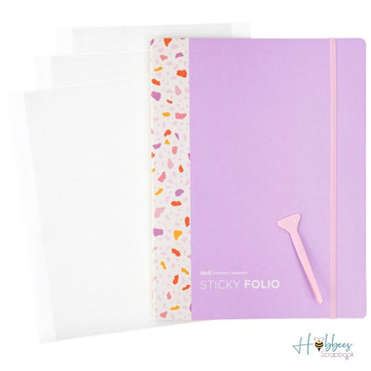 Sticky Folio / Carpeta Lila para Hacer Stickers Adhesivos / Pegamentos We R Makers