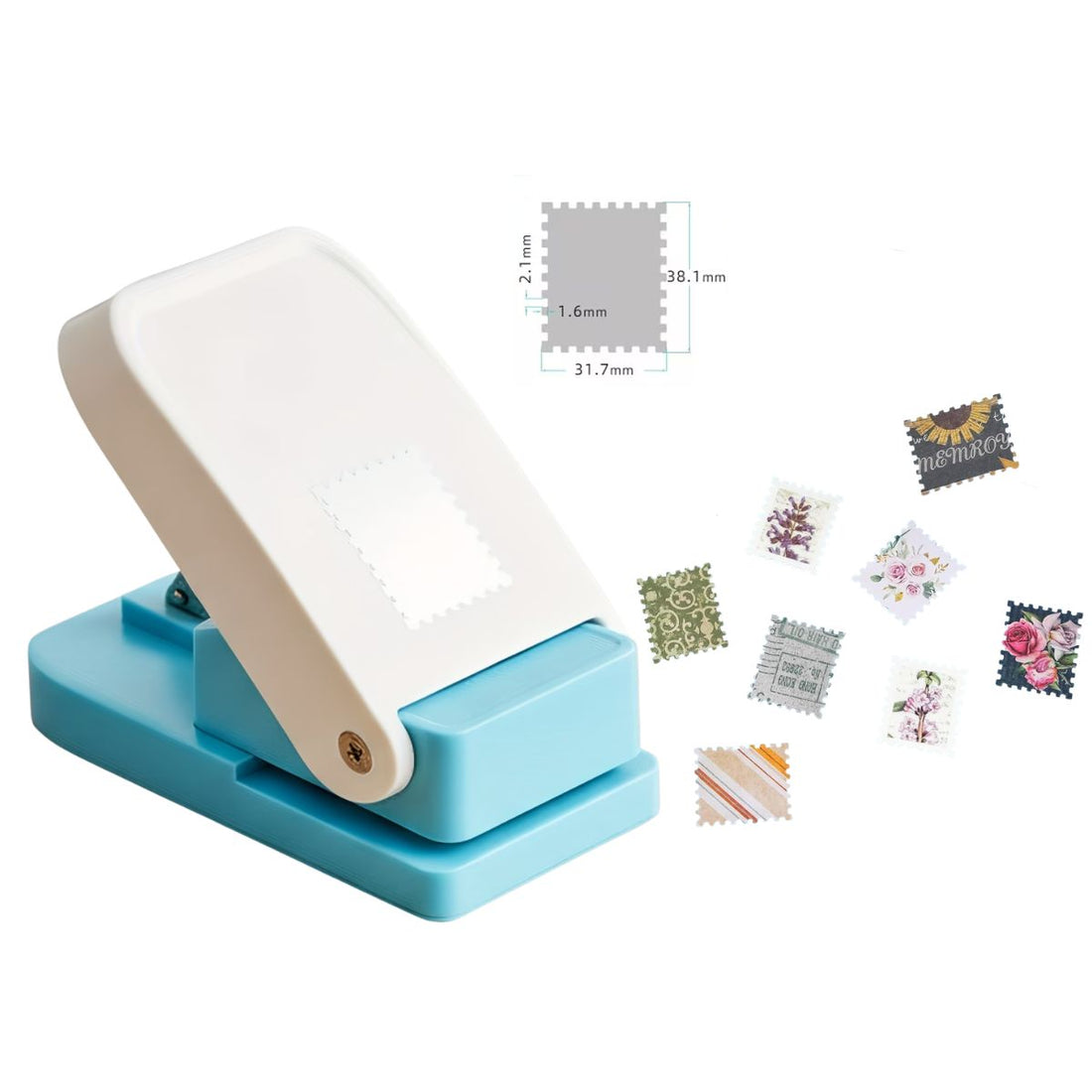 Perforadora Tipo Sello o Timbre Postal Grande