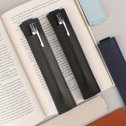 Sujeta Bolígrafos Con Elástico de Piel Sintética Negro Encuadernacion Hobbees