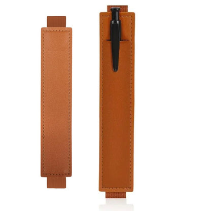 Sujeta Bolígrafos Con Elástico de Piel Sintética Marrón Encuadernacion Hobbees