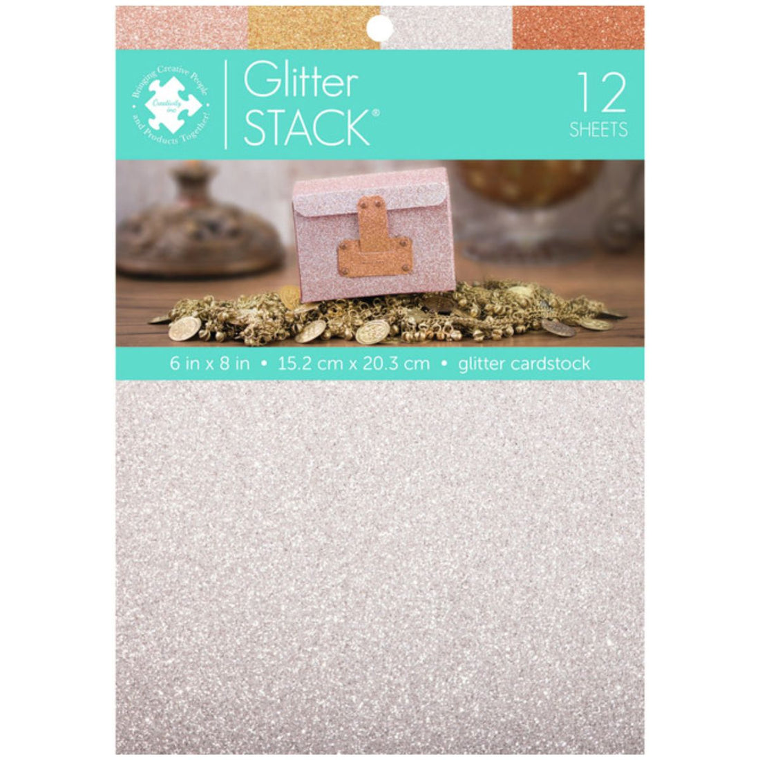 Glitter Cardstock Stack / Cartulina Glitter 6&quot; Papel DCWV