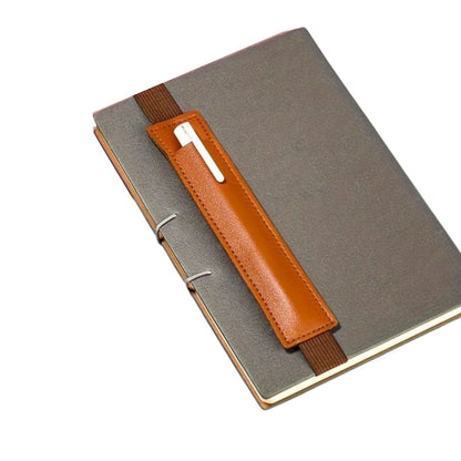 Sujeta Bolígrafos Con Elástico de Piel Sintética Marrón Encuadernacion Hobbees