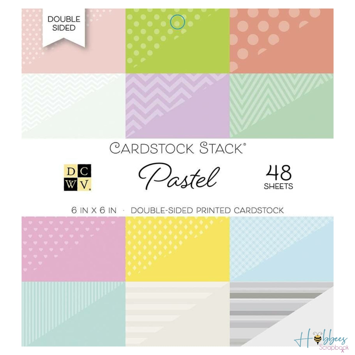 Pastel Cardstock Stack / Cartulina Doble Cara Colores Pastel 6&quot; Papel DCWV