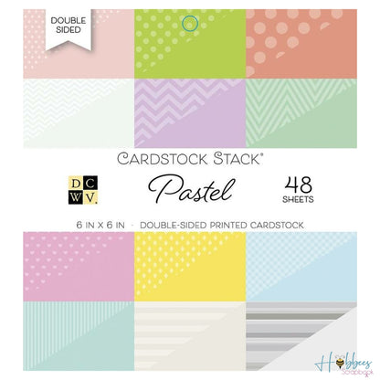 Pastel Cardstock Stack / Cartulina Doble Cara Colores Pastel 6&quot; Papel DCWV