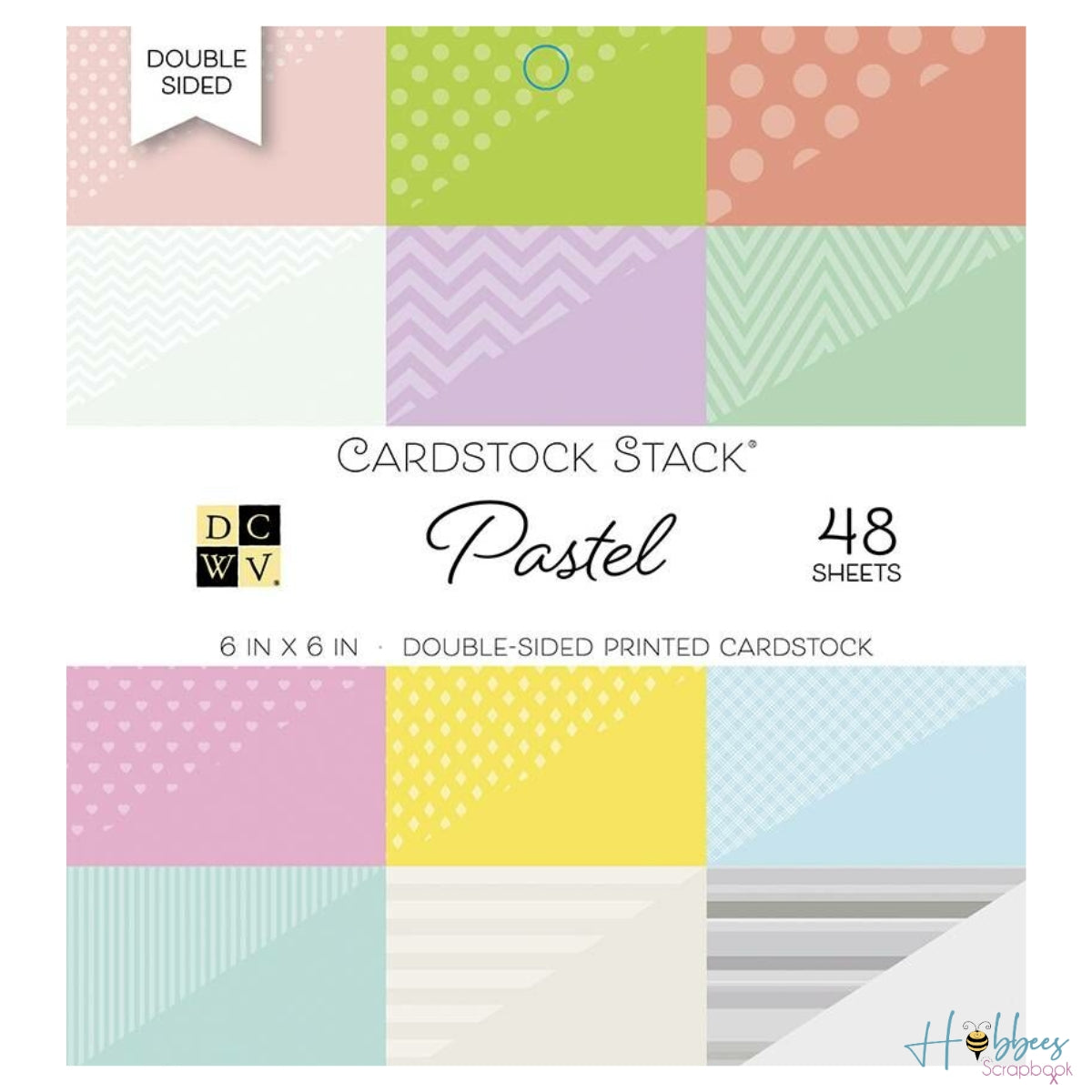 Pastel Cardstock Stack / Cartulina Doble Cara Colores Pastel 6"