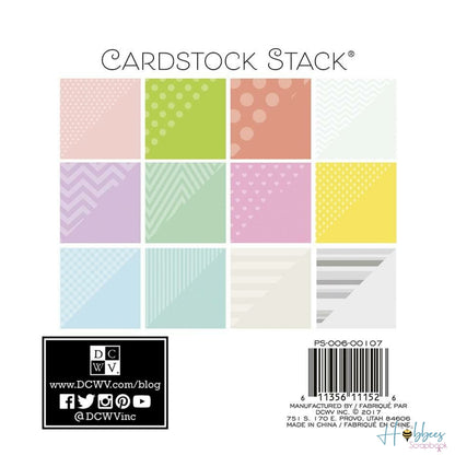 Pastel Cardstock Stack / Cartulina Doble Cara Colores Pastel 6&quot; Papel DCWV