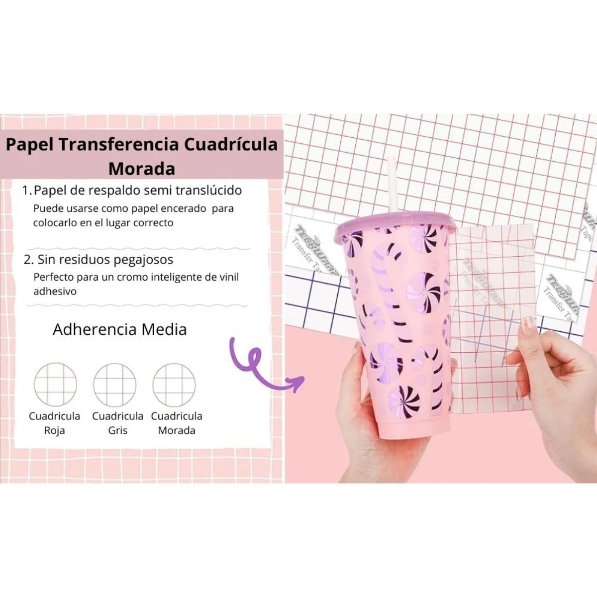 Transfer Tape Sheets Pack / Paquete de Hojas Papel Transfer Para Vinil Viniles Teckwrap