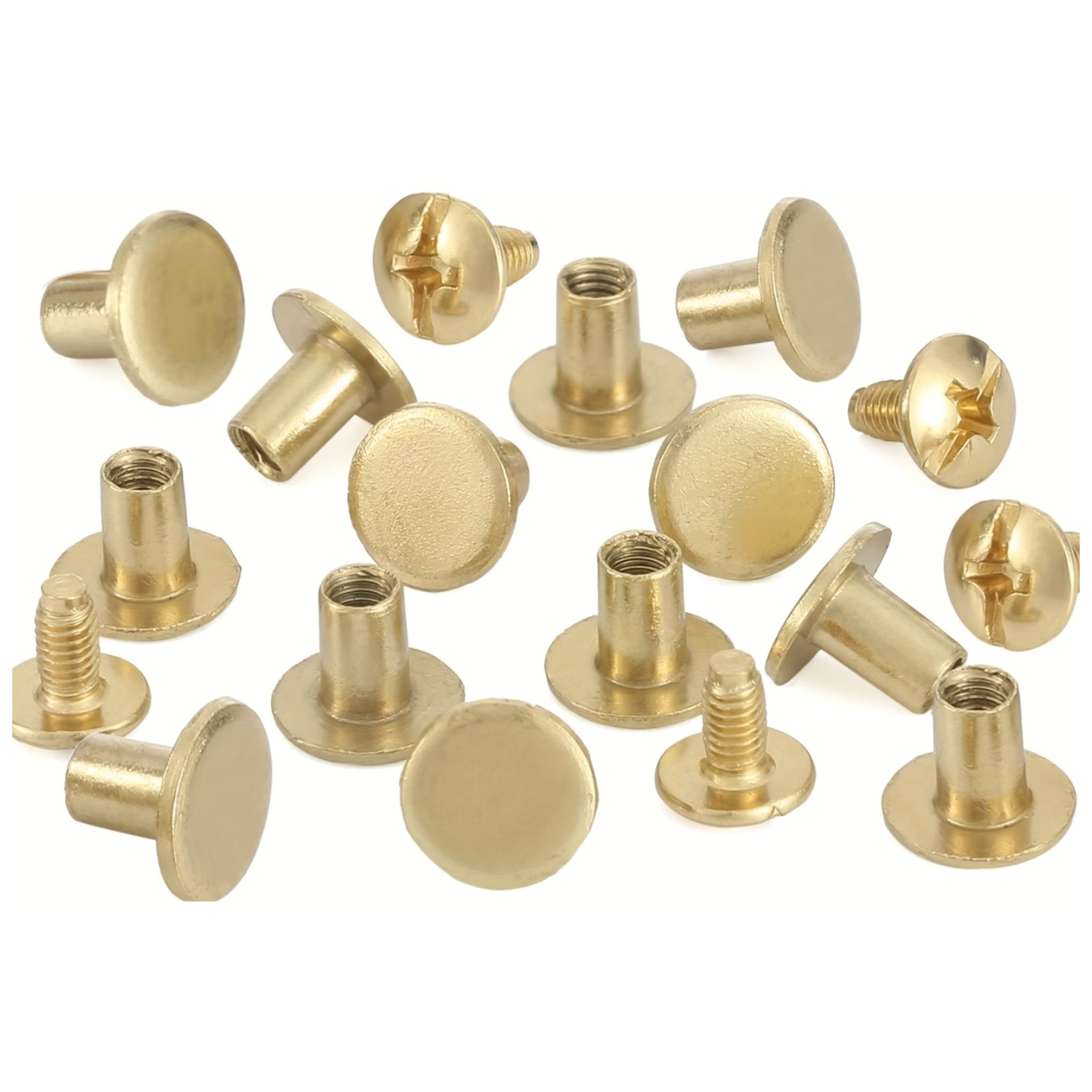 Tornillo Chicago SR Dorado para Encuadernación 6mm Encuadernacion Hobbees