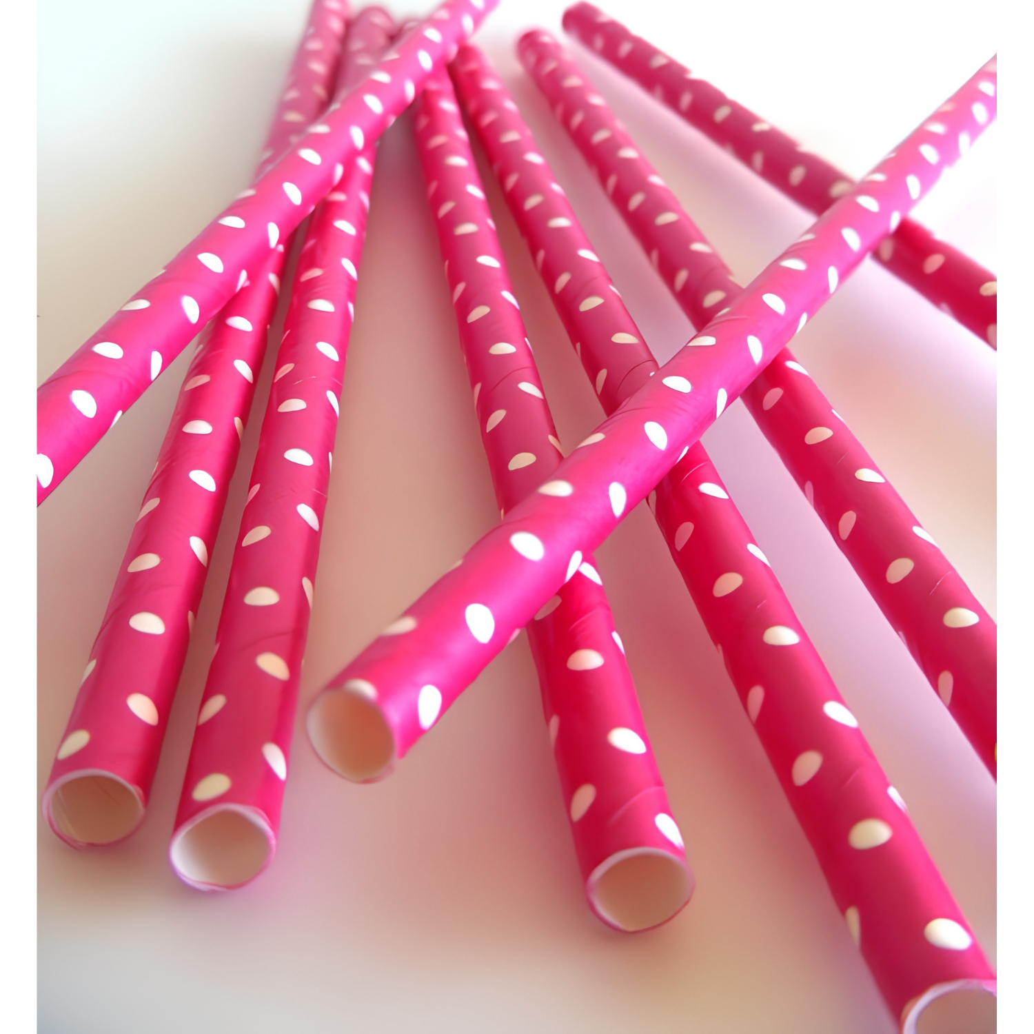 Paper Straws / Popote de Papel Decorativo Rosa Repostería American Crafts