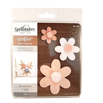 Darling Daisies Contour Steel Die / Troquel de Flores para Materiales Gruesos y Delgados Dados de Corte / Suajes / Troqueles Spellbinders