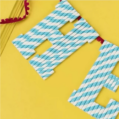 Paper Straws / Popote de Papel Decorativo Rosa Repostería American Crafts