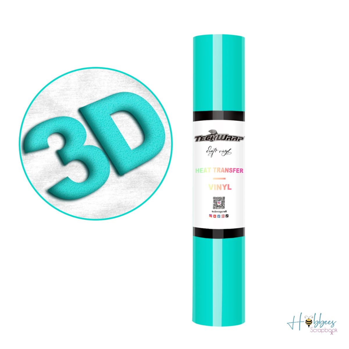 Tiffany Puff Heat Transfer Vinyl / Vinil Termoadhesivo 3D Aqua Viniles Teckwrap