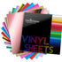 Metallic HTV Sheets Pack / 9 Hojas De Vinil Adhesivo Metálico HTV Viniles Teckwrap