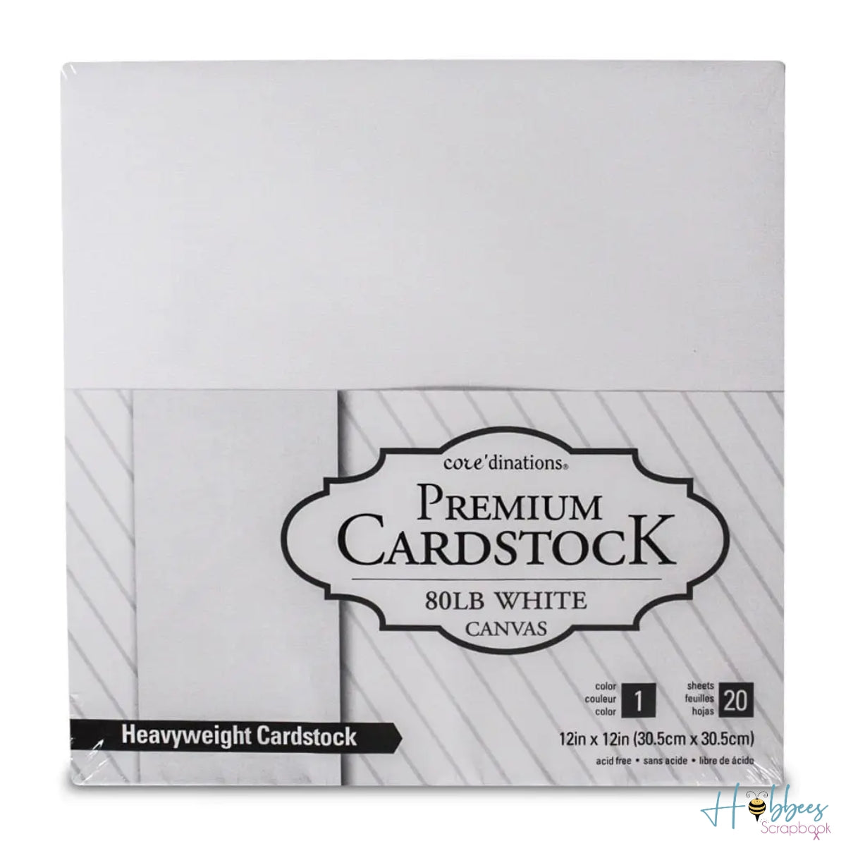 Value Pack Cardstock / Block de Cartulina Blanca Texturizada 12&quot; Papel American Crafts