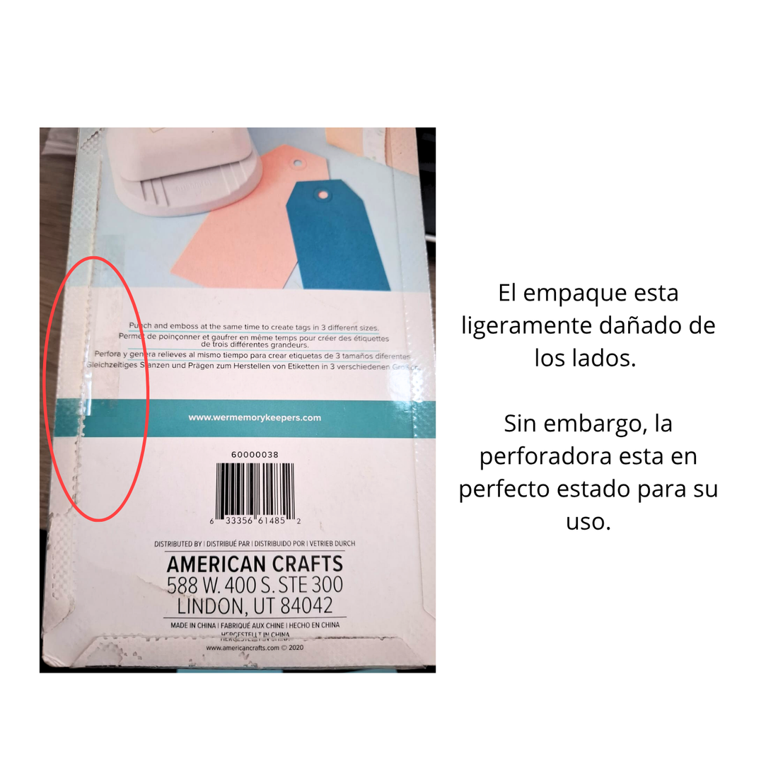 EA 3 in 1 Angled Tag Punch / Perforadora de 3 Etiquetas Angulares Perforadoras We R Memory Keepers