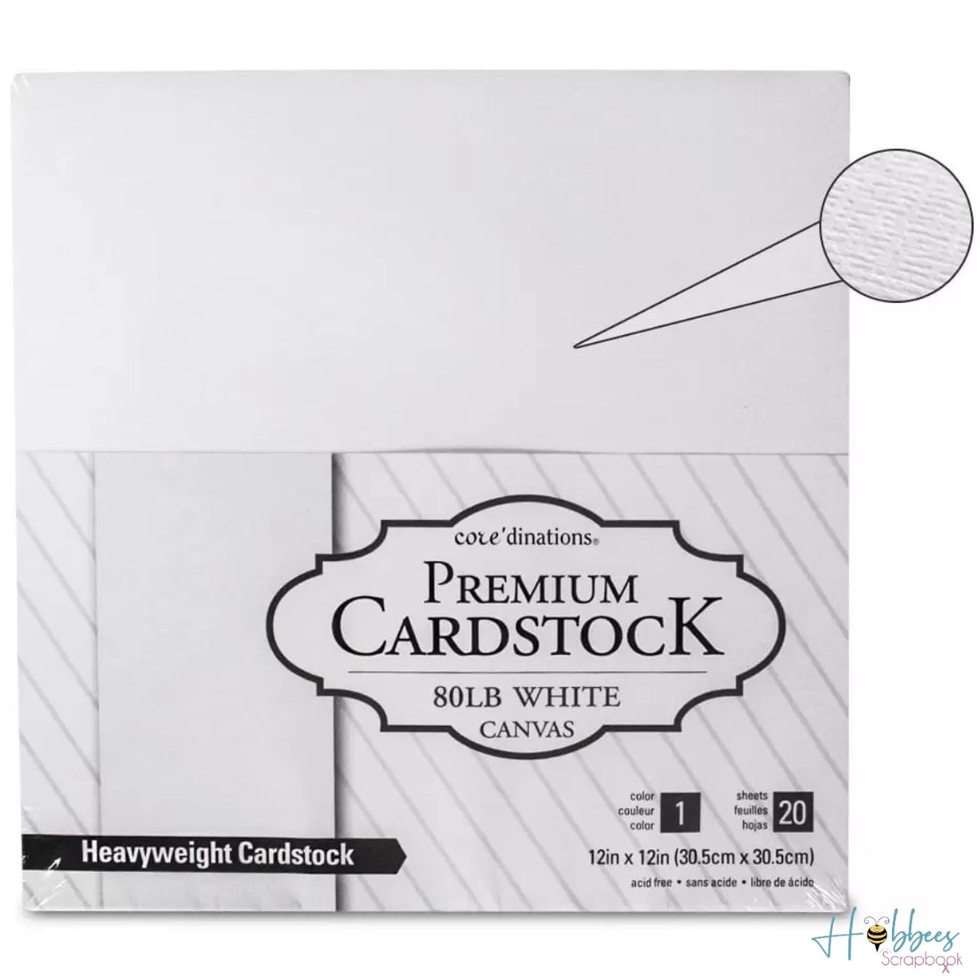 Value Pack Cardstock / Block de Cartulina Blanca Texturizada 12&quot; Papel American Crafts