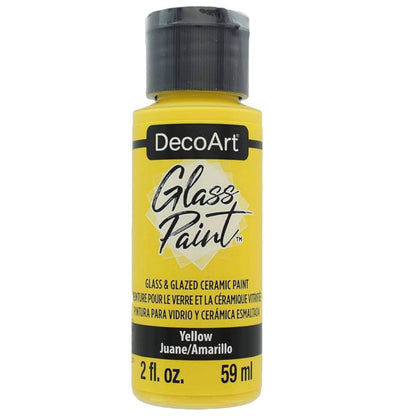 Glass Paint Yellow / Pintura Para Vidrio Amarilla Vitral DecoArt