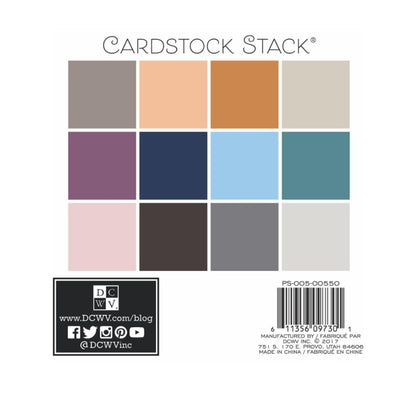 Single-Sided Cardstock Stack Neutrals / Block de Cartulina Texturizada Neutrales Papel American Crafts