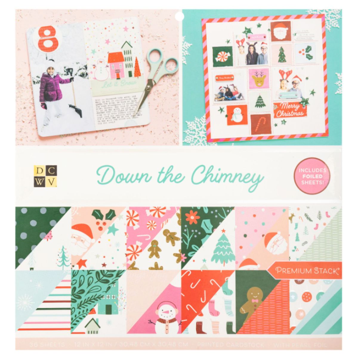 Premium Stack Down The Chimney 12&quot; / Papel Doble Cara Bajo la Chimenea Papel DCWV