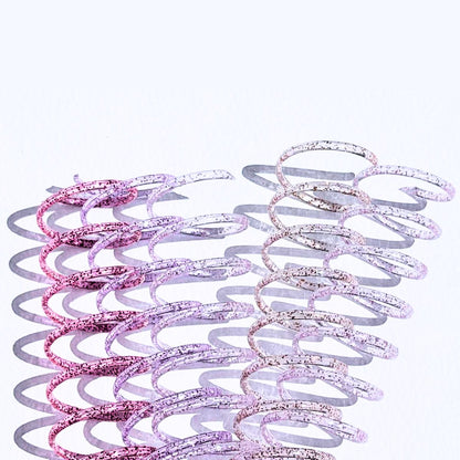 Espirales de Plástico Glitter 25mm para Encuadernación Creativa 10 pzs