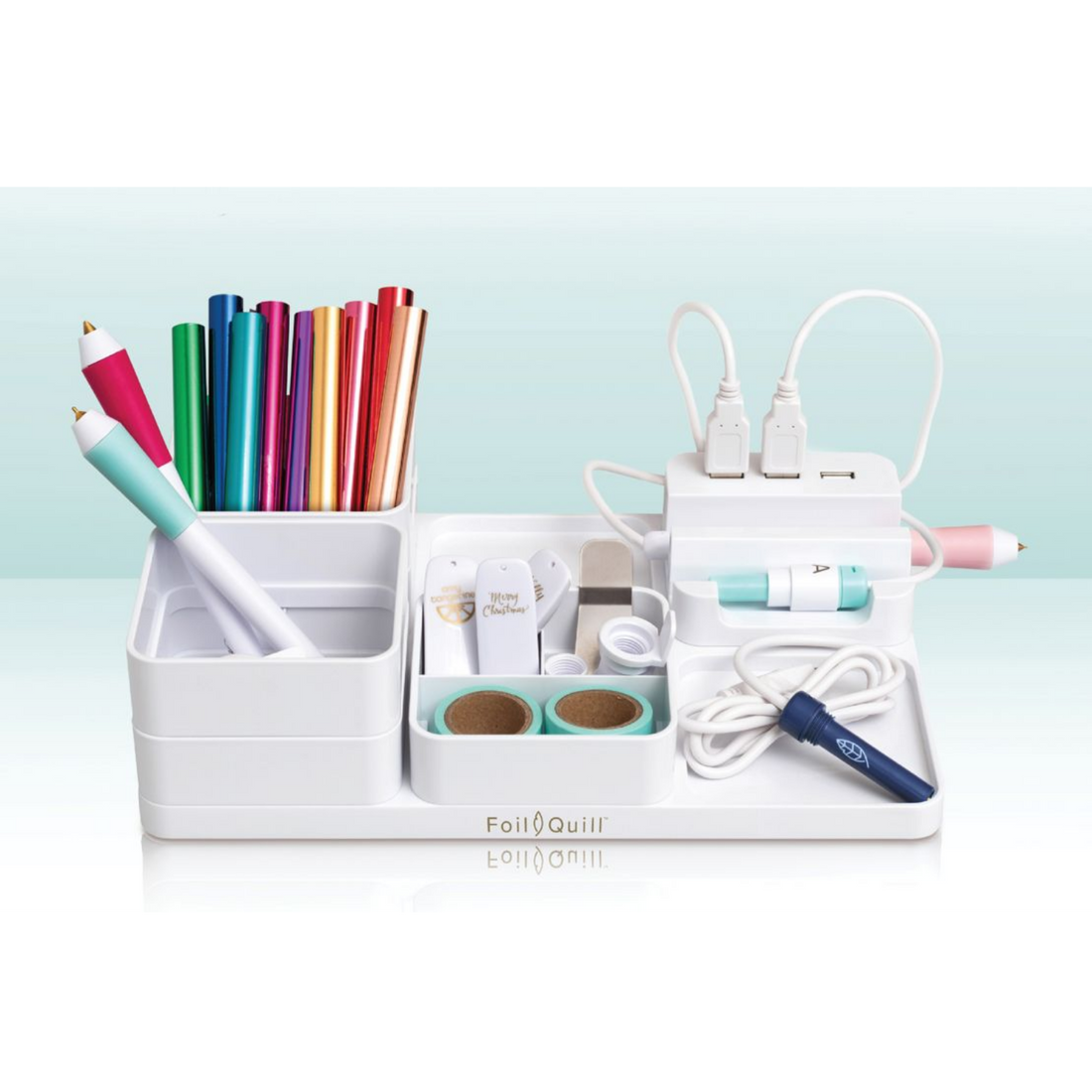 Foil Quill Storage &amp; USB Caddy / Base para USB y Organizador Almacenamiento y Organización We R Memory Keepers