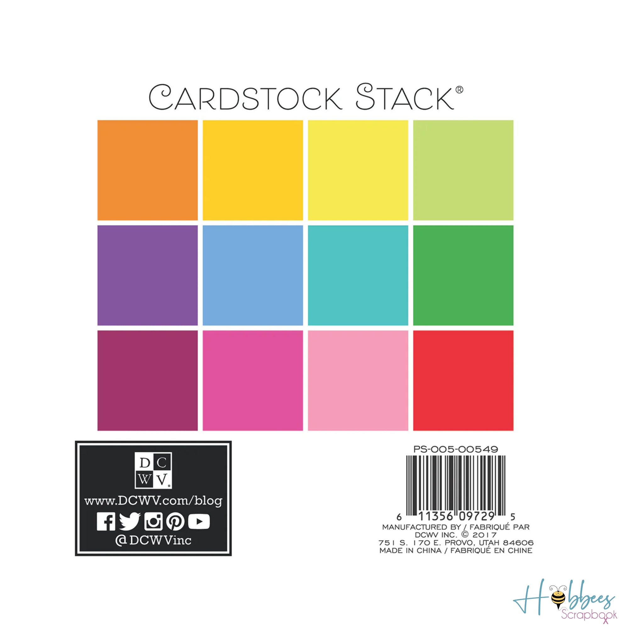 Brights Cardstock Stack 6" /  Block Cartulina Texturizada Colores Sólidos