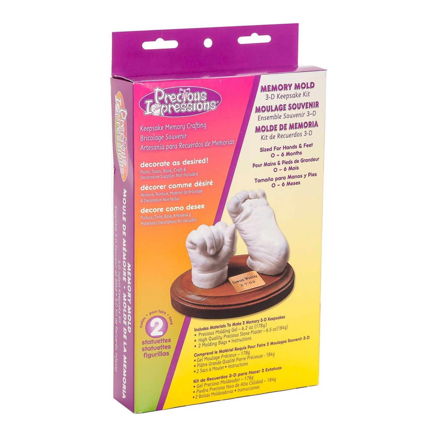EA 3D Baby Memory Keepsake Kit / Kit de Recuerdos 3D Para Bebè Con Yeso Kits / Sets Darice