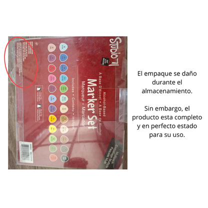 EA Alcohol Brush Markers 24 pc. / Marcadores de Alcohol 24 pz. Colores y Plumones Darice