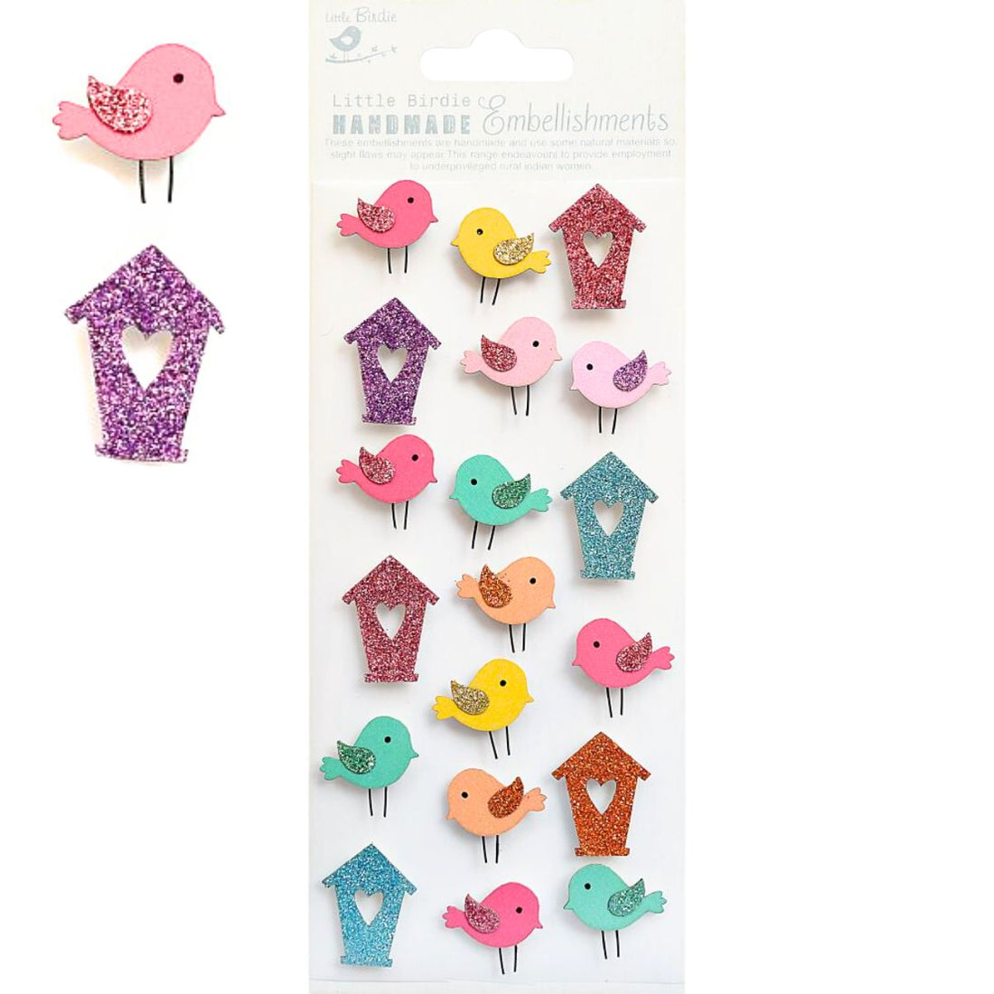 Bird &amp; Birdhouse 3D Stickers / Pegatinas Pajaritos Stickers Little Birdie