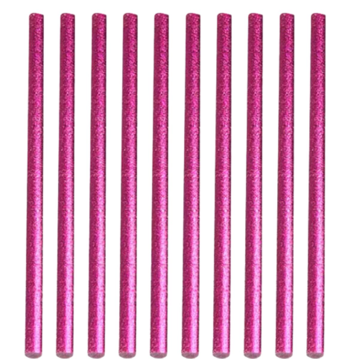 Barras Mini de Silicón con Brillitos Rosa Adhesivos / Pegamentos Hobbees