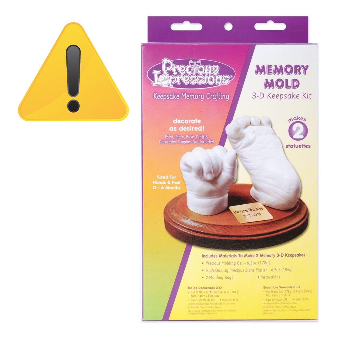 EA 3D Baby Memory Keepsake Kit / Kit de Recuerdos 3D Para Bebè Con Yeso Kits / Sets Darice