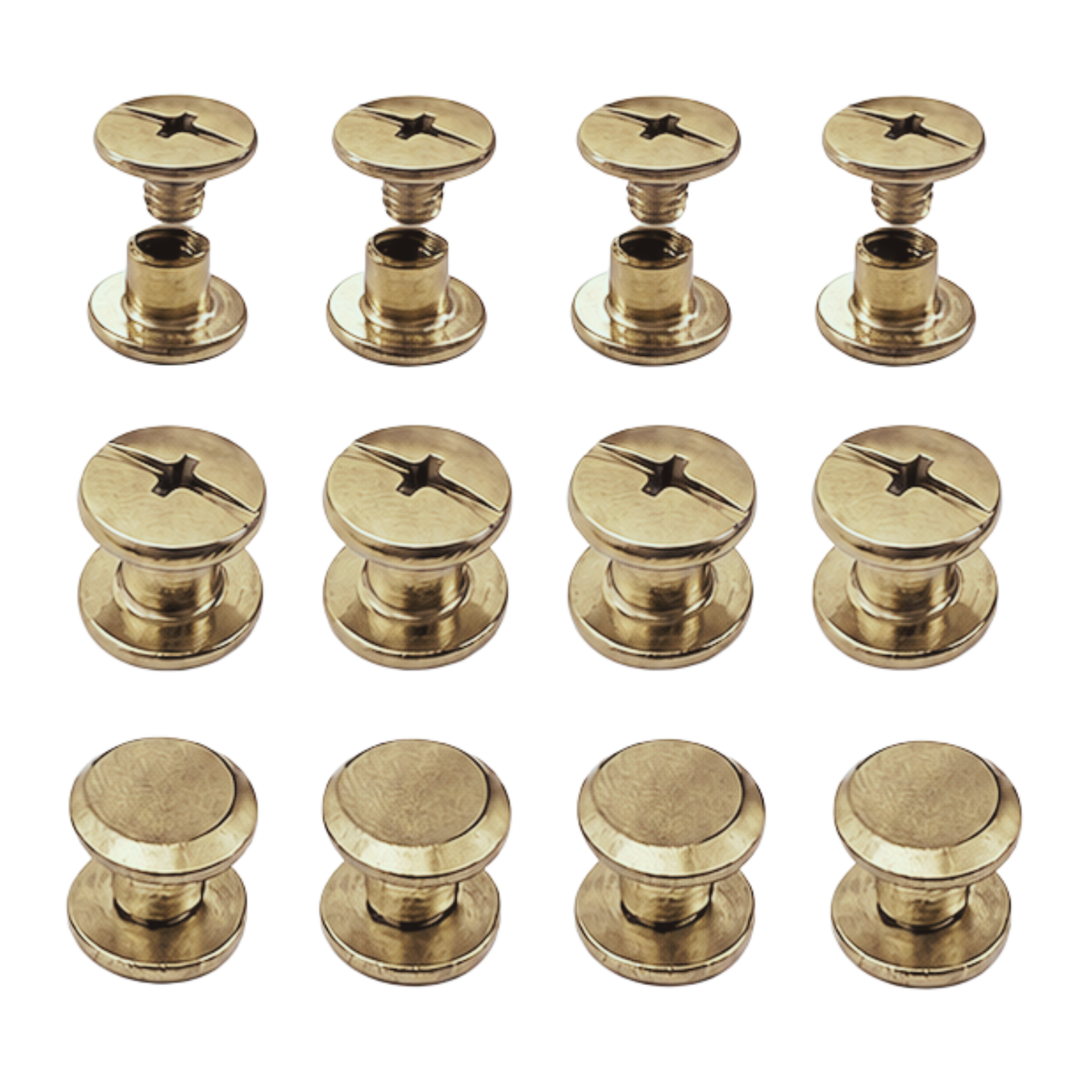 Tornillo Chicago Oro para Encuadernación 6mm Encuadernacion Hobbees