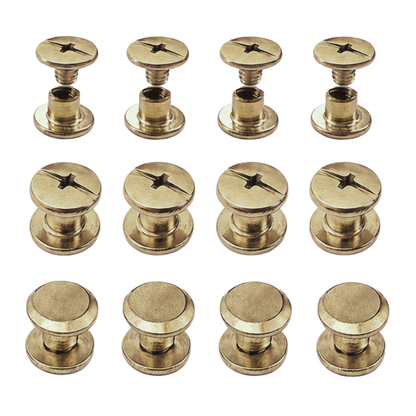 Tornillo Chicago Oro para Encuadernación 6mm Encuadernacion Hobbees