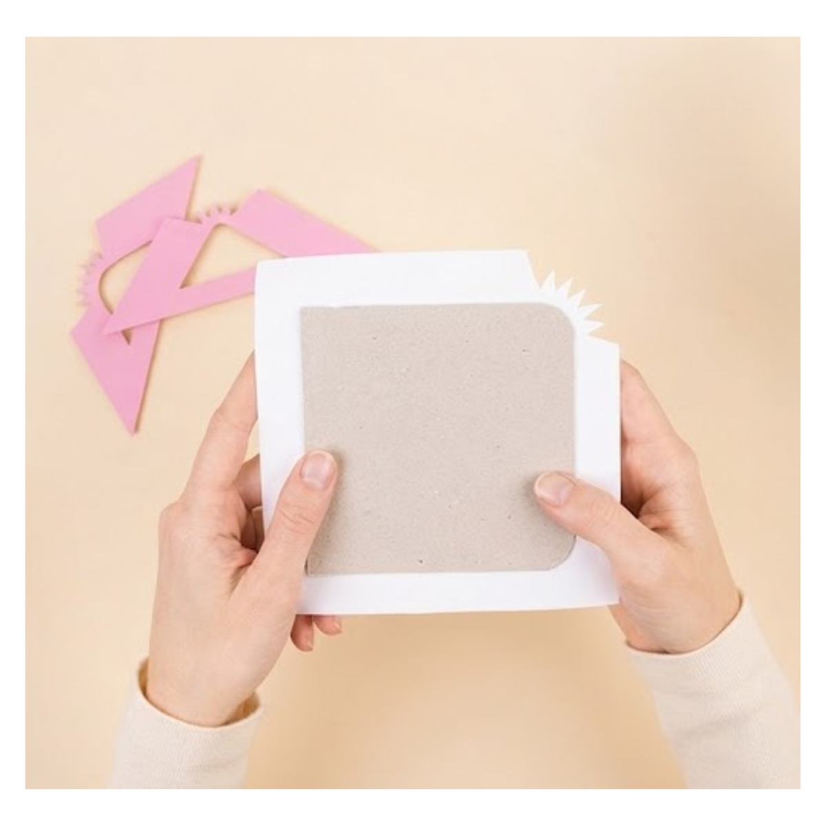 Escuadra Rosa de Encuadernación Redondeadas