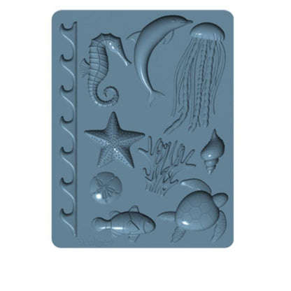 Flexible Push Mold Sea Life / Molde Flexible de Vida Marina Moldes Sculpey