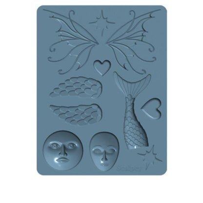 Flexible Push Mold Whimsy / Molde Flexible Fantasía Moldes Sculpey