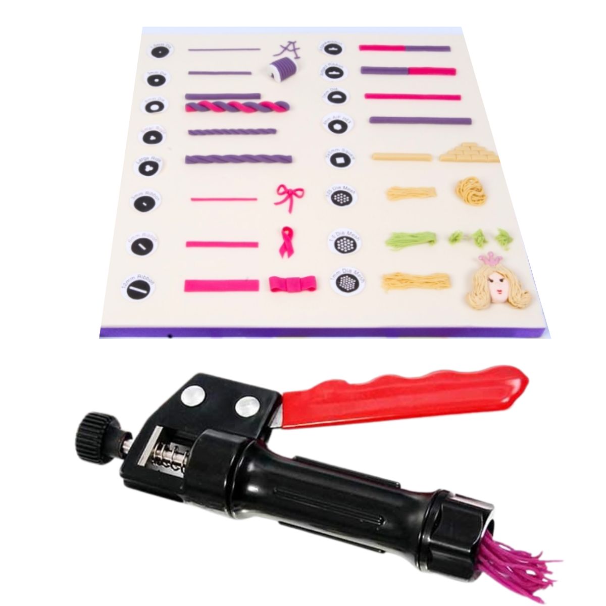 Clay Extruder Gun / Duya Extrusora con 20 Discos Herramientas para Modelado Hobbees