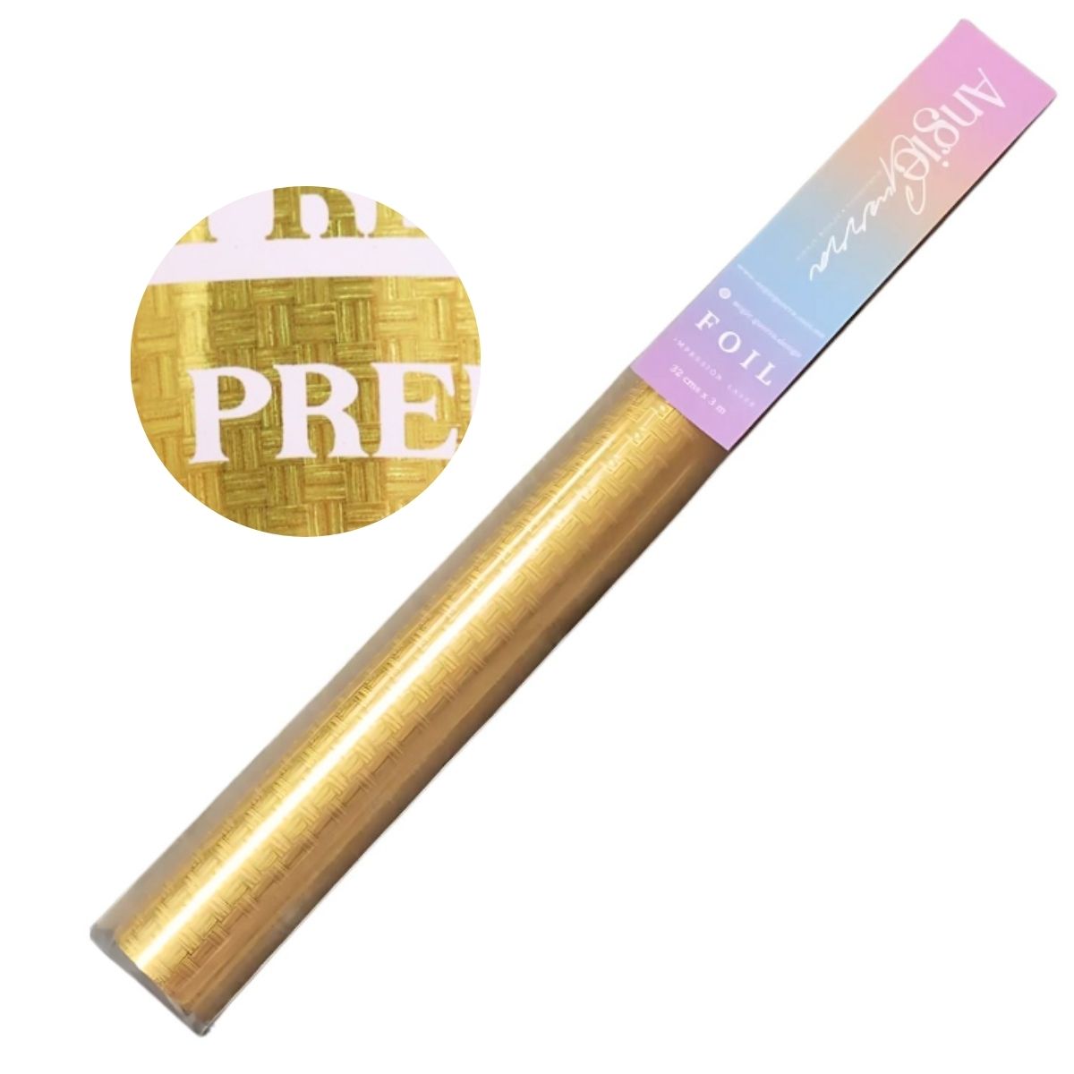 Foil Para Tinta Gold Premium Holográfico 3m Foil Reactivo Angie Guerra