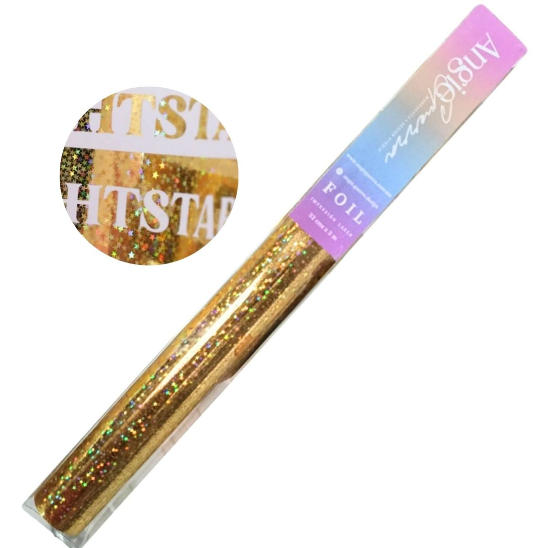 Foil Para Tinta Gold Star Night Holográfico 3m Foil Reactivo Angie Guerra