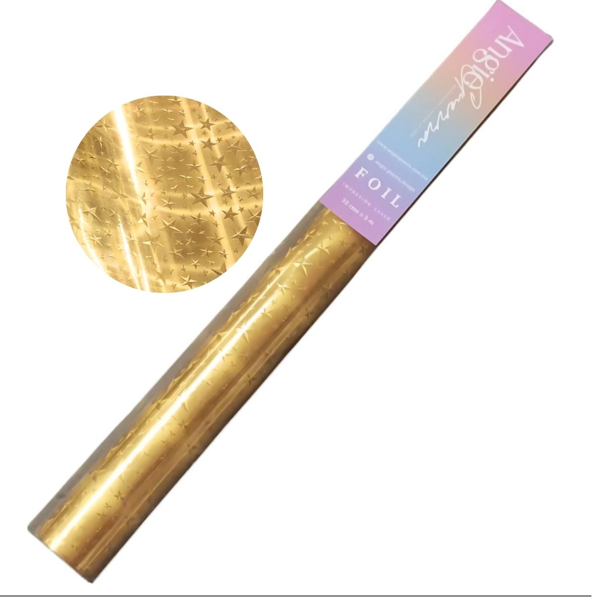 Foil Para Tinta Gold Star Holográfico 3m Foil Reactivo Angie Guerra