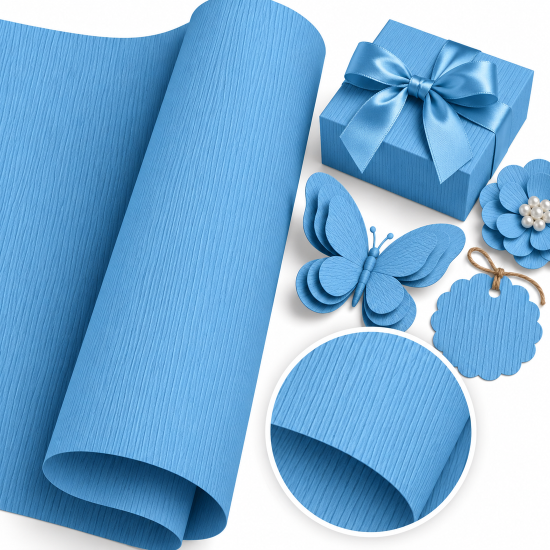 Fourz Cardstock Vibrant Blue / Cartulina Color Azul Vibrante 30.5 cm Papel, Hojas Sueltas Bazzill