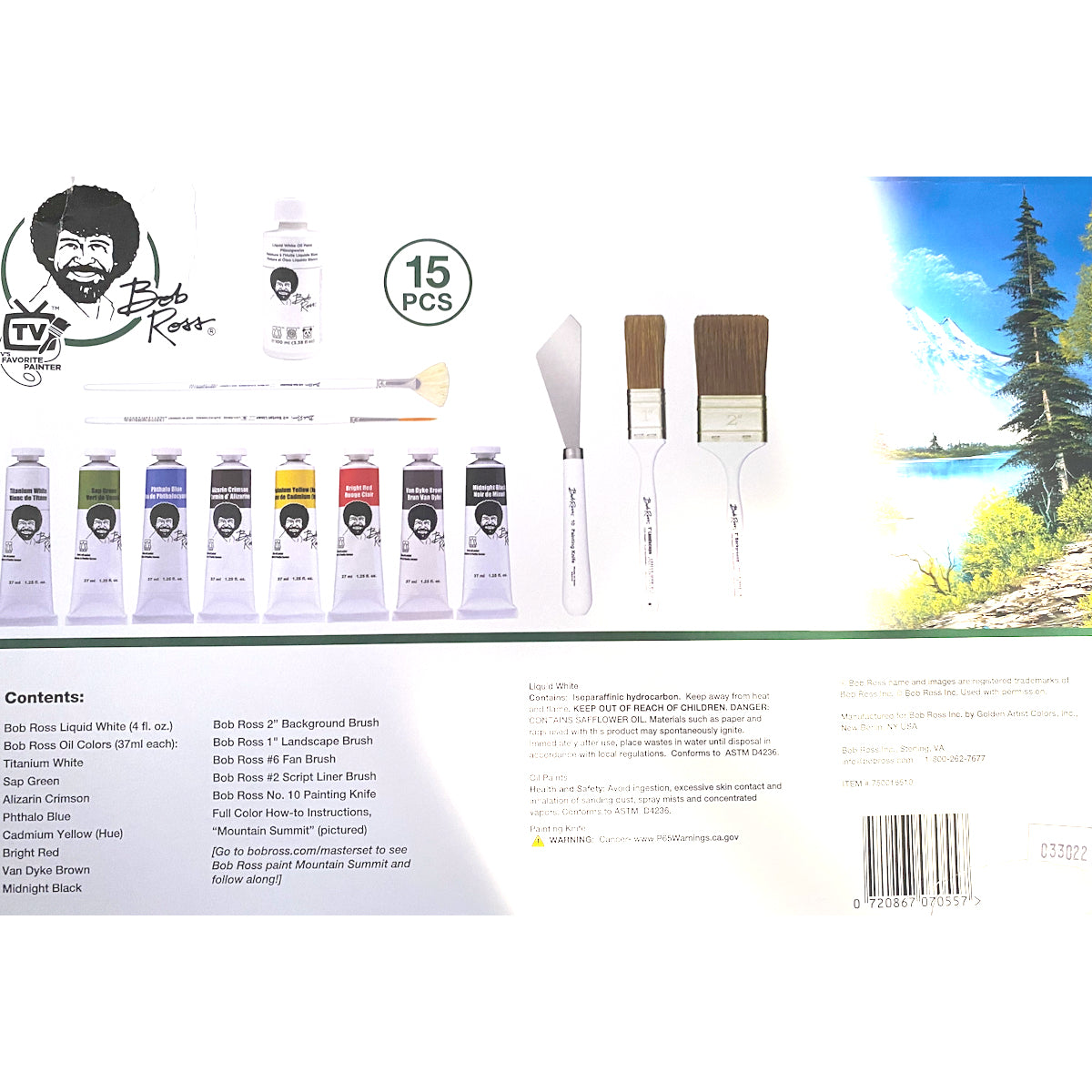 Bob Ross Master Paint Set / Set de Pintura Bob Ross Paisaje Òleos Bob Ross